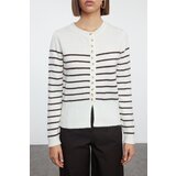Trendyol Ecru Soft Texture Crew Neck Knitwear Cardigan | shoptok.hr