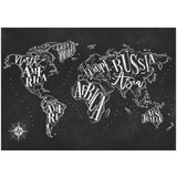  Samoljepljiva foto tapeta - Retro Continents (Black) 392x280 | shoptok.hr