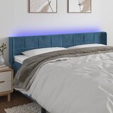 vidaXL LED posteljno vzglavje temno modro 183x16x78/88 cm žamet Cene