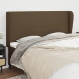  Uzglavlje s ušima tamnosmeđe 163x23x118/128 cm od tkanine | shoptok.hr