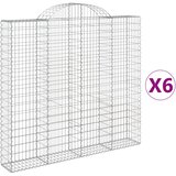  Lučne gabionske košare 6 kom 200x30x180/200cm pocinčano željezo | Eponuda.com