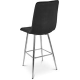 Libra stolac - crni baršun / kromirane noge x 1 | shoptok.hr