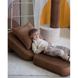 Wigiwama Rjava otroška sedežna blazina rebrasti žamet Block – | Shoptok.si