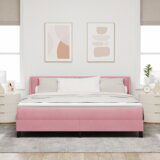 Box Spring Krevet s Madracem Ružičasti 180x200 cm Baršun | shoptok.hr