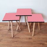 Hanah home 3Shp369 - Pink PinkBrown Nesting Table (3 Pieces) | ePonuda.com