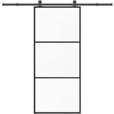 vidaXL Klizna vrata s priborom 90 x 205 cm od ESG stakla i aluminija Cijene
