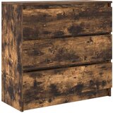  Komoda dimljeni hrast 80x35x76 cm inženirski les | Shoptok.si