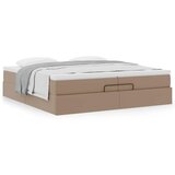 vidaXL Okvir kreveta s madracima cappuccina 200x200 cm umjetna koža | shoptok.hr