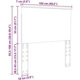  Uzglavlje s uzglavljem Siva Sonoma 100 cm Konstruirano drvo | shoptok.hr