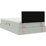 Krevet S LED lampica Svijetlo siva 120 x 200 cm Baršun | shoptok.hr