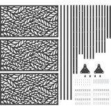  Zaslon za privatnost 100 x 50 x 180 cm Čelik Crna | shoptok.hr