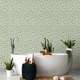  Tapeta - Giraffe Pattern - animal pattern in turquoise spots on a light background. 50x1000 Vodootporna | shoptok.hr