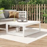 vidaXL Vrtna miza bela 121x82,5x45 cm trdna borovina Cene