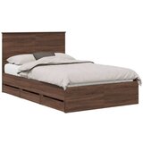  Konstrukcija postelje Rjav hrast 120 x 200 cm Inženirsko leseno, (5000121216) | Shoptok.si