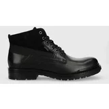 Wojas Kožne cipele za muškarce, boja: crna