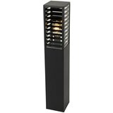 QAZQA Moderna stoječa zunanja svetilka črna z dimom 80 cm IP44 - Reims | Shoptok.si