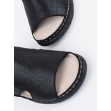 GOODIN Black flat sandals with buckle | Shoptok.si