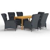 vidaXL 7-dijelni vrtni blagovaonski set tamnosivi | shoptok.hr