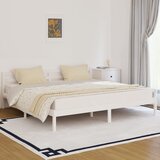  Okvir za krevet od masivne borovine 200 x 200 cm bijeli | shoptok.hr