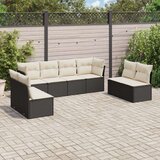 vidaXL 8-dijelni set vrtnih sofa od poliratana s jastucima crni | shoptok.hr