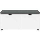  Haldna klop z blazino s shranjevanjem Bela 100 x 38 x 46 cm, (5000155723) | Shoptok.si