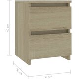  Noćni ormarići 2 kom boja hrasta 30x30x40 cm konstruirano drvo | Eponuda.ba