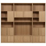vtwonen Modularna knjižna polica v hrastovem dekorju v naravni barvi 264x243 cm Modulair – Cene