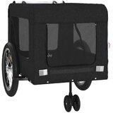 vidaXL Kolesarska prikolica za hišne ljubljenčke črna | Shoptok.si