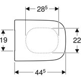 Geberit 501.557.01.1 Selnova Square WC deska s počasnim zapiranjem "Soft Close" | Shoptok.si