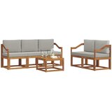  Set vanjskih sofa 6 kom. Prirodna i svijetlo siva | shoptok.hr