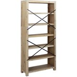 vidaXL Knjižna omara 7-nadstropna 80x30x170 cm trden akacijev les | Shoptok.si