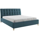Hom`in OBLAZINJENA POSTELJA 160 cm x 200 cm , tekstil modra u