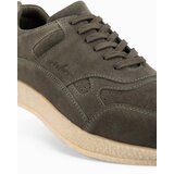Ombre Lightweight suede men's sports style sneakers - olive | ePonuda.com