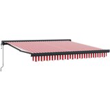  Povlačivi tende Crvena i bijela 350 x 250 x 165 cm | Shoptok.si