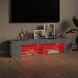 TV ormarić s LED svjetlima siva boja betona 135 x 39 x 30 cm | shoptok.hr