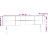 vidaXL LED posteljno vzglavje črno 163x16x78/88 cm žamet | Shoptok.si