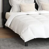 vidaXL Odeja z blazino 3 pcs Bela 240 x 220 cm Puh | Shoptok.si