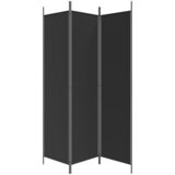 Sobna pregrada s 3 panela crna 150 x 200 cm od tkanine | shoptok.hr