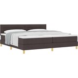 Box Vzmetnica na podnožju z vzmetnico Temno rjava 200x200 cm Tkanina, (22083302) | Shoptok.si