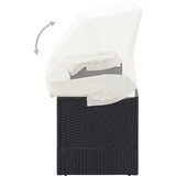 Vrtna sofa s nadstrešnicom crna od poliratana | shoptok.hr