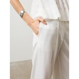 Sinsay Hlače straight kroja s pregibom s mješavinom viskoze i lana | shoptok.hr