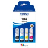Epson EcoTank tintu 104 Multipack Crna, 4er-Pack, Žuta, Cijan, Magenta C13T00P640 | shoptok.hr