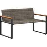  Klupa s jastukom Siva i tamno siva 115 x 65 x 72 cm Ratan | shoptok.hr