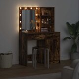  Set stola za oblačenje s LED s ladicama 2 pcs Dimljeni hrast | Eponuda.ba