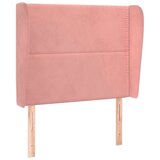  Vzglavje z ušesi roza 83x23x118/128 cm žamet, (20933315) | Shoptok.si