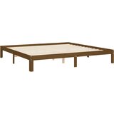  Okvir kreveta s uzglavljem boja meda 200x200cm od masivnog drva | shoptok.hr