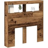 Ormarić za uzglavlje s LED svjetlima staro drvo 100x17x102 cm | shoptok.hr