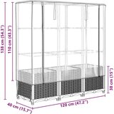  Povišena gredica s pokrovom za staklenik 120 x 40 x 138 cm | shoptok.hr