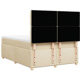  Boxspring - Krevet s oprugama i madracem krem 140 x 190 cm od tkanine - Krema 140 x 190 cm Dizajn s gumbima | shoptok.hr