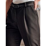 DStreet Eleganckie spodnie damskie plisowane z paskiem PLISSO czarne | Shoptok.si